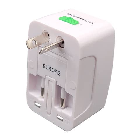 Adattatore universale da viaggio MKC Europa - Regno Unito - USA bianca 492519362